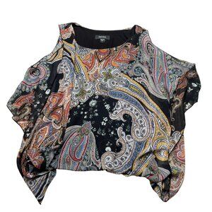 Women's Cold Shoulder Multi Colored Blouse Karen Kane, Large